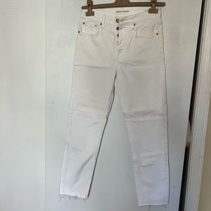 Denim forum yoko high rise slim white jeans